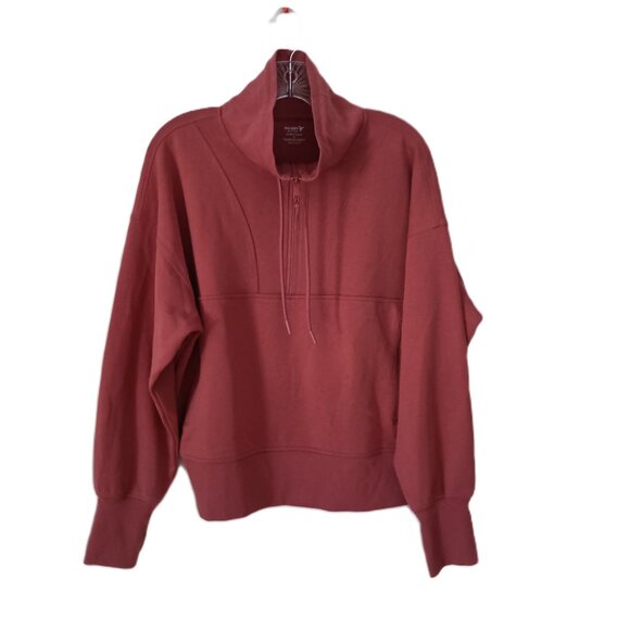 Old Navy Women’s Active Dynamic Fleece Half-Zip Mauve Rose Sweatshirt Size XL - Picture 2 of 16